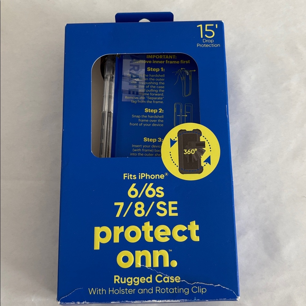 Onn clear Rugged Case for iPhone 6/6s/7/8/SE 2020 new opened box